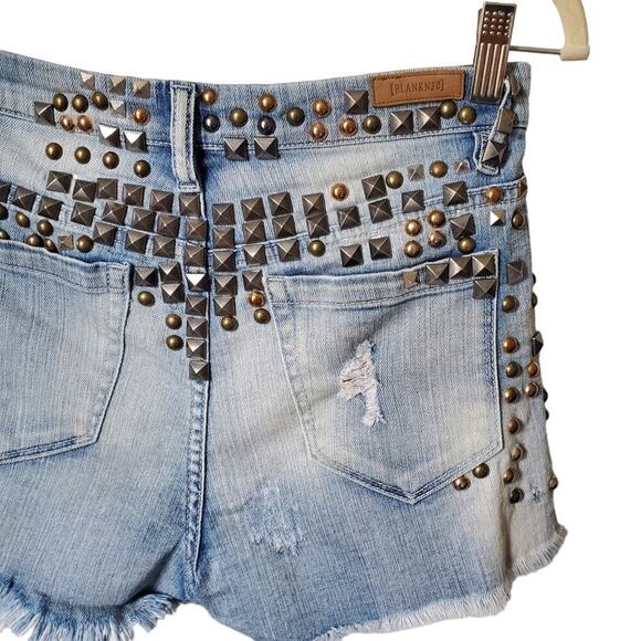 Blank NYC Studded Cut off High Rise Jean Shorts 26 Grunge punk - Picture 8 of 12